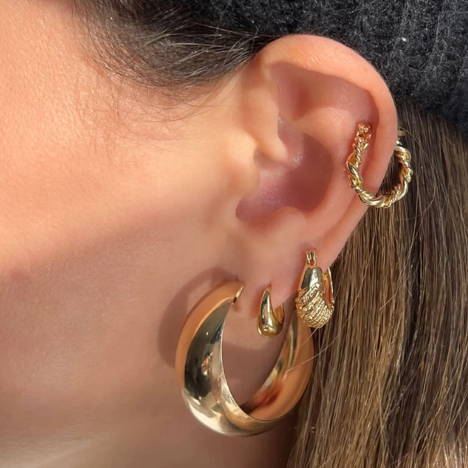 Chunky Tidal Hoop Earrings