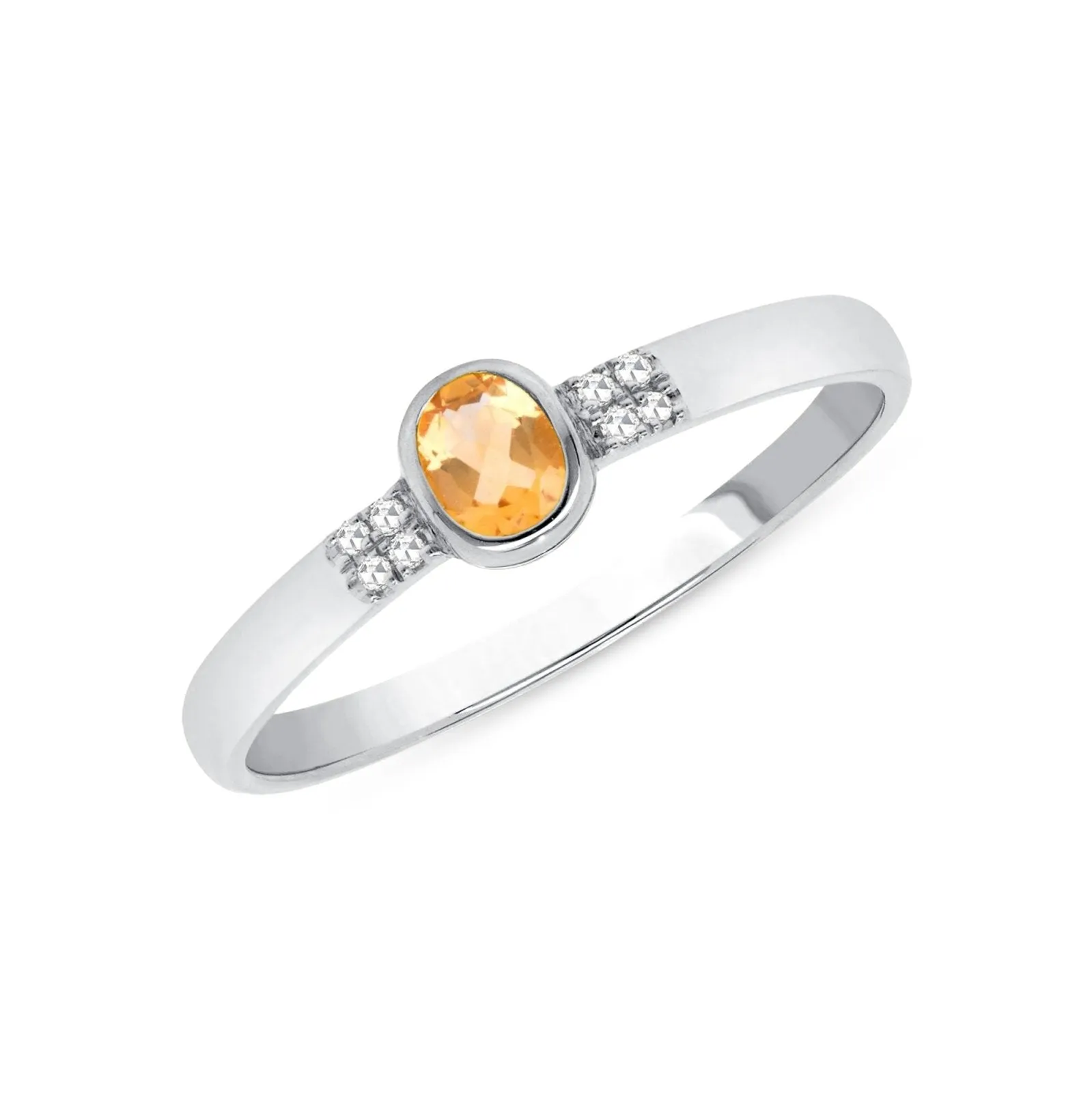 Circle Citrine Ring