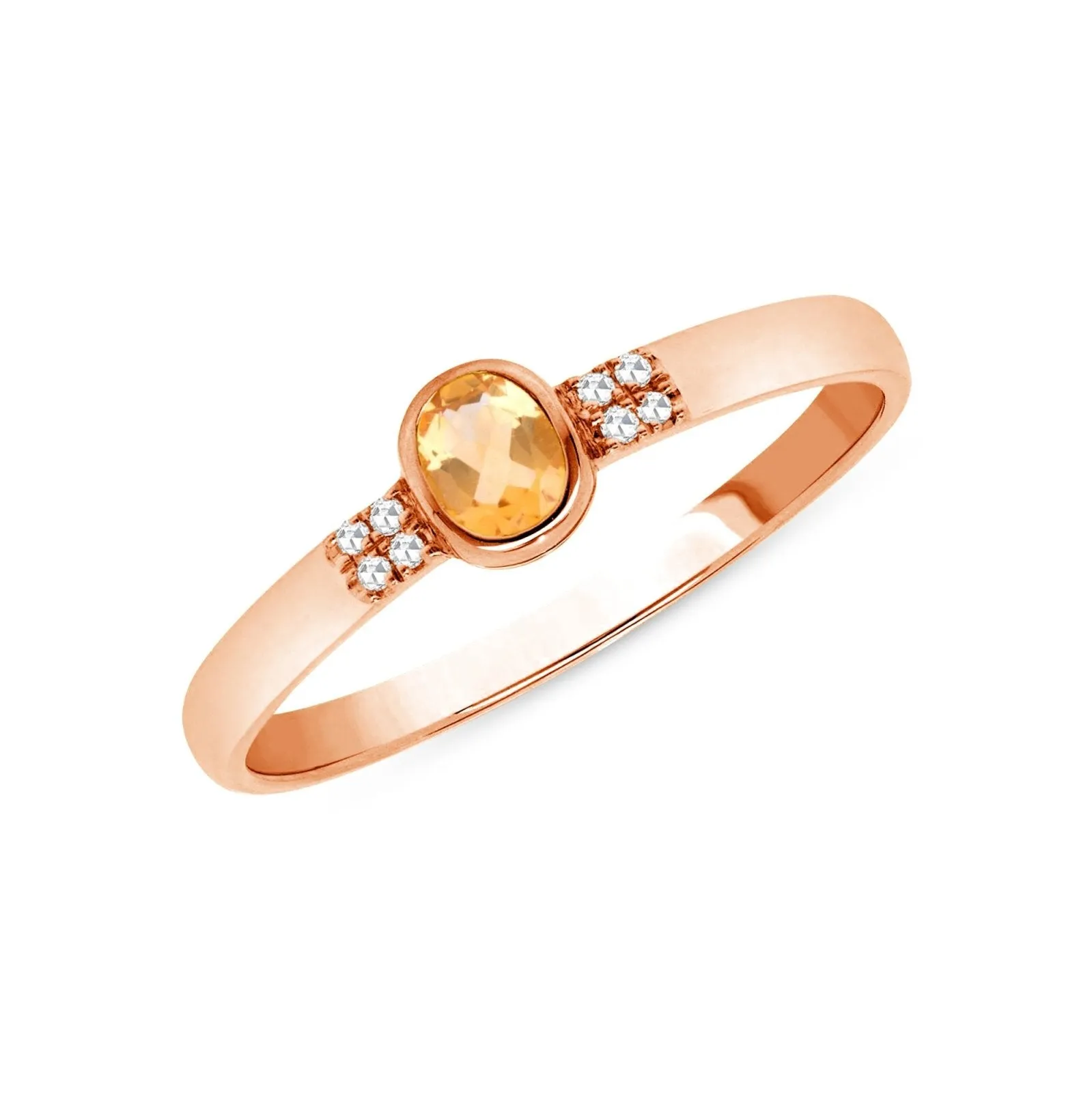 Circle Citrine Ring