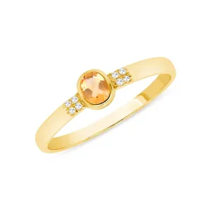 Circle Citrine Ring