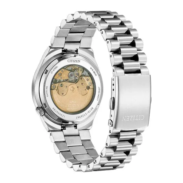 Citizen Tsuyosa Silver Stainless Steel White Dial Automatic Watch for Gents - NJ015081A
