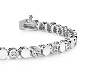 Classic Alternating Circle And Lab-Grown Diamond Bracelet with 4.00 ct.(finished) 4.0mm