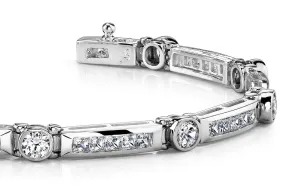 Classic Channel Frame Lab-Grown Diamond Bracelet with 3.05 ct.(finished) 1.75mm, 3mm
