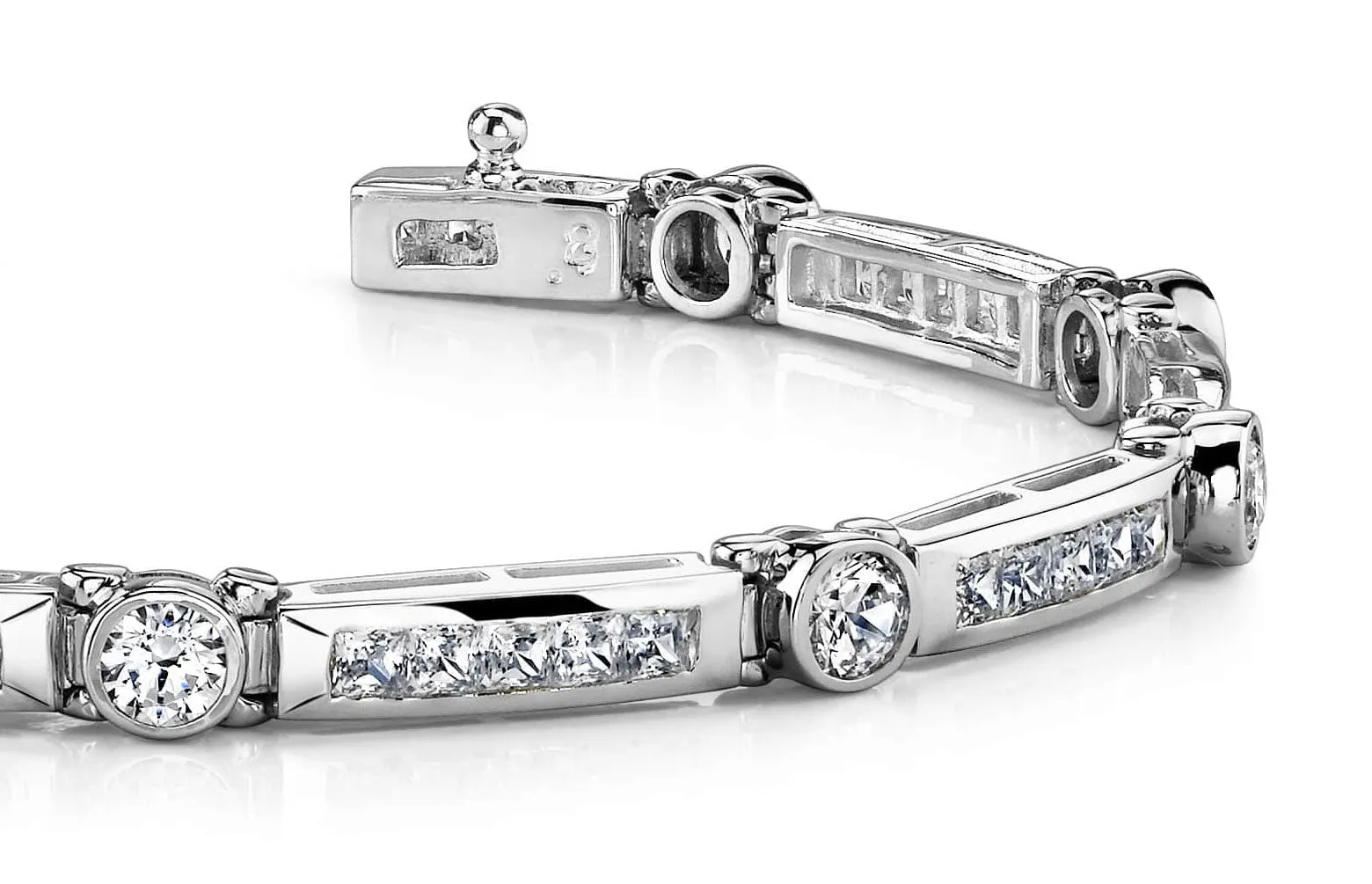 Classic Channel Frame Lab-Grown Diamond Bracelet with 3.05 ct.(finished) 1.75mm, 3mm