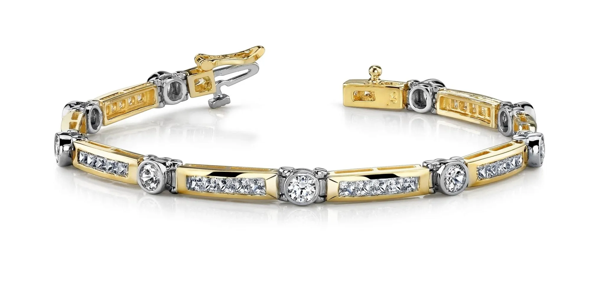 Classic Channel Frame Lab-Grown Diamond Bracelet with 3.05 ct.(finished) 1.75mm, 3mm