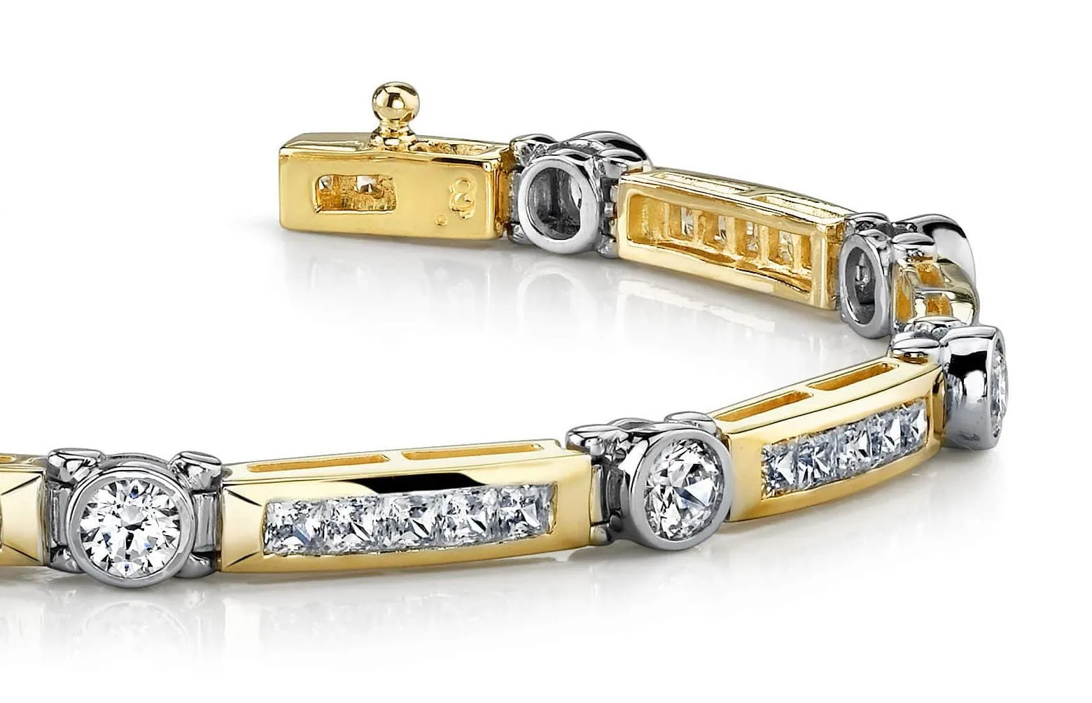 Classic Channel Frame Lab-Grown Diamond Bracelet with 3.05 ct.(finished) 1.75mm, 3mm