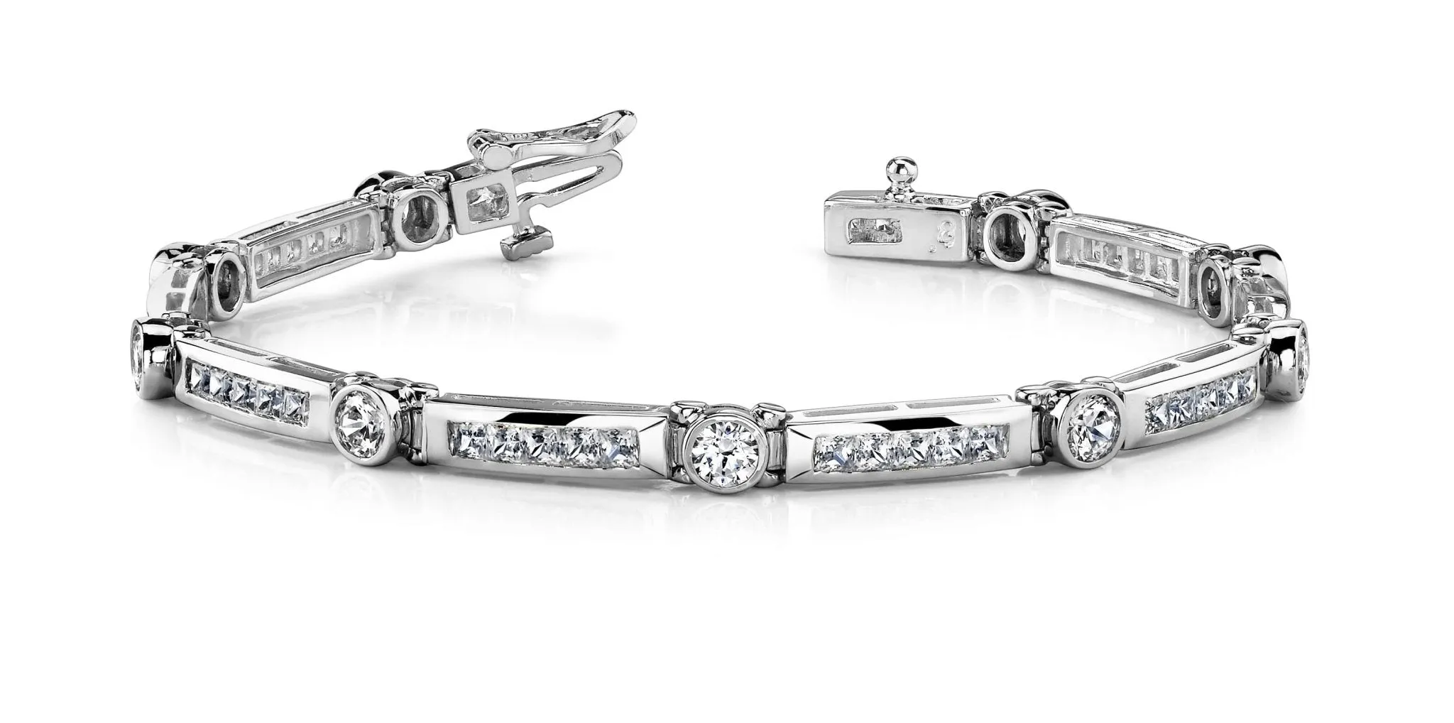 Classic Channel Frame Lab-Grown Diamond Bracelet with 3.05 ct.(finished) 1.75mm, 3mm