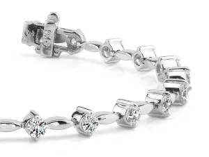 Classic Diamond Link Diamond Bracelet with 2.06 ct.(finished) 2.8mm