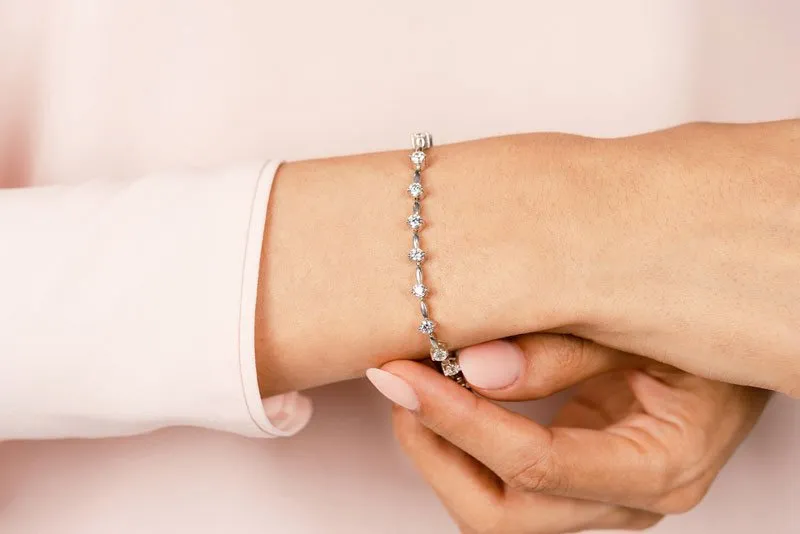 Classic Diamond Link Diamond Bracelet with 2.06 ct.(finished) 2.8mm