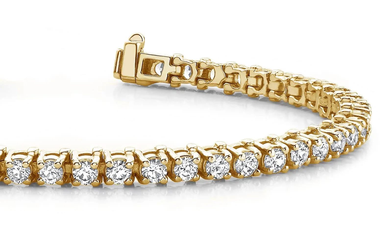 Classic Four Prong Round Lab-Grown Diamond Tennis Bracelet with 6.97 ct.(finished) 3.5mm