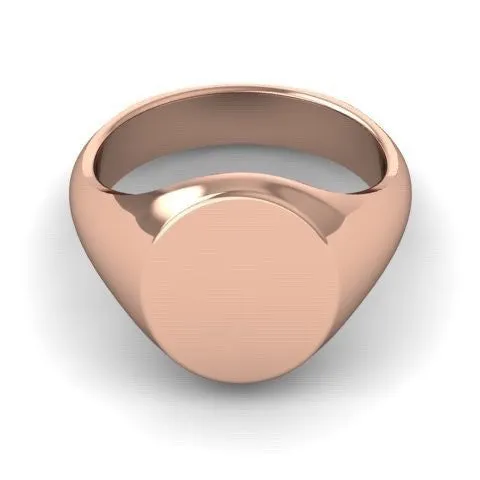 Classic Oval 11mm x 9mm - 9 Carat Rose Gold Signet Ring