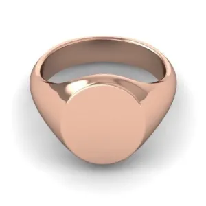 Classic Oval 20mm x 16mm - 18 Carat Rose Gold Signet Ring