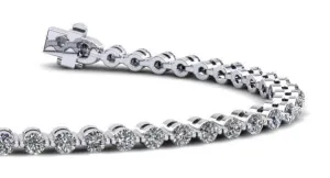 Classic Prong Set Lab-Grown Diamond Tennis Bracelet with 2.90 ct.(finished) 2.5mm