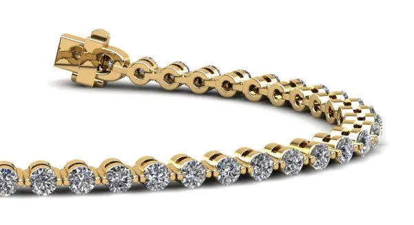 Classic Prong Set Lab-Grown Diamond Tennis Bracelet with 2.90 ct.(finished) 2.5mm