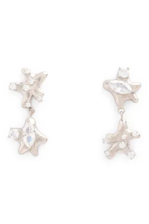 CLEAR STAR DANGLE EARRINGS