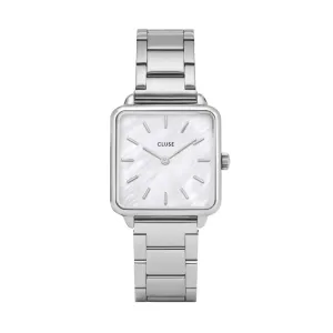 Cluse La Tétragone Three Link Silver/White Pearl