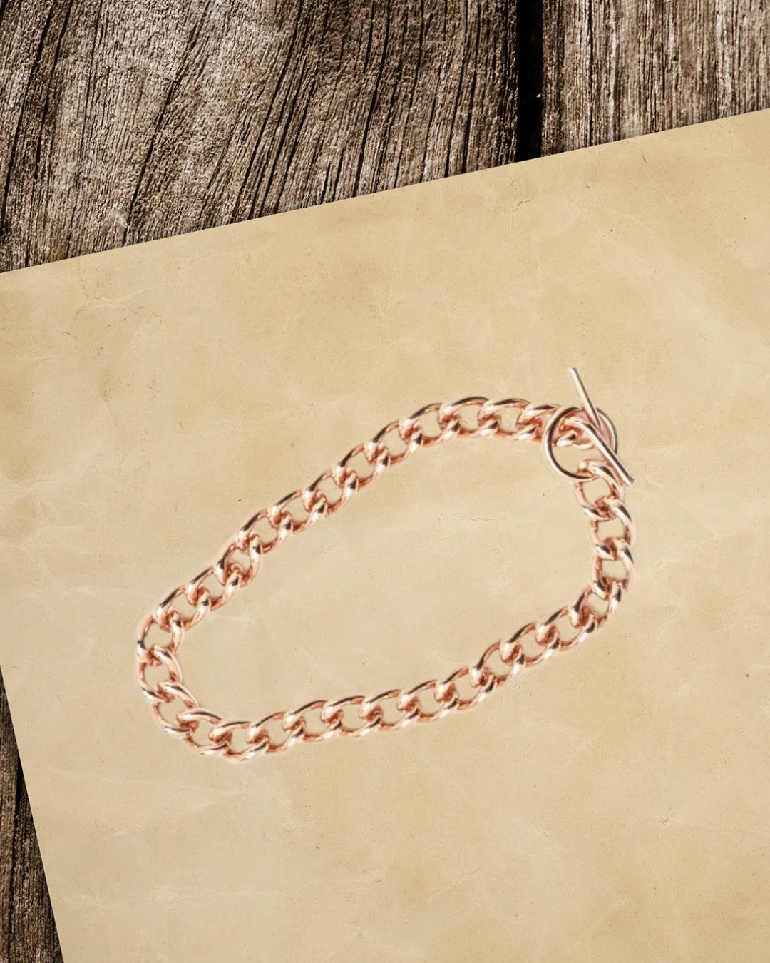 Copper Bracelet Light 7.5" Chain Link 'SUPER B'
