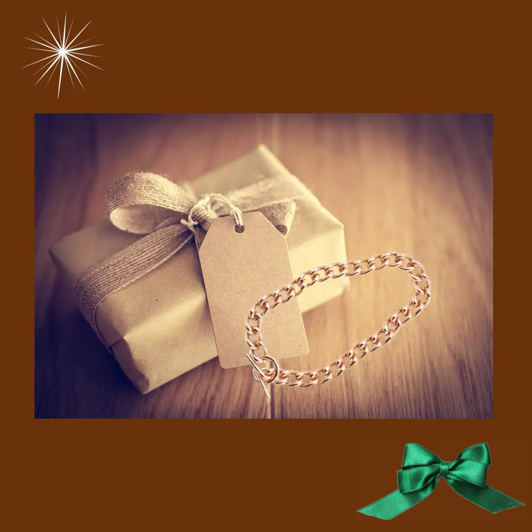 Copper Bracelet Light 7.5" Chain Link 'SUPER B'