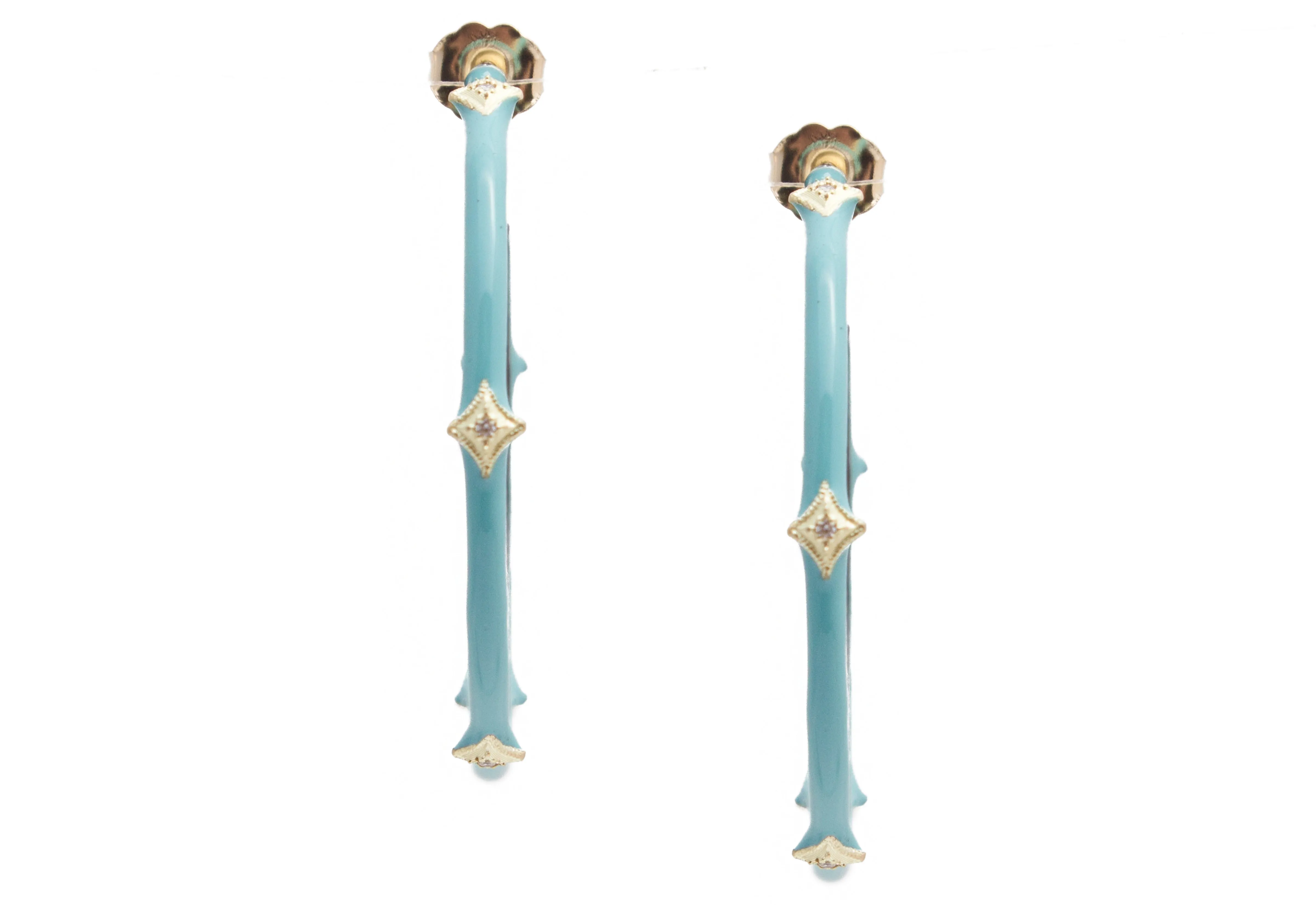 Crivelli Enamel Hoop Earrings
