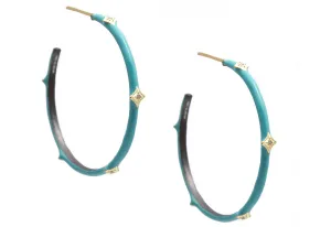 Crivelli Enamel Hoop Earrings