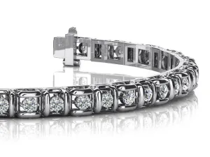Cross Directional Link Lab-Grown Diamond Bracelet with 1.01 ct.(finished) 1.7mm