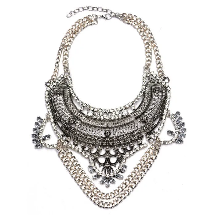 Crystal Collier Vintage Necklaces Pendants Collar Statement Bijoux Fashion Choker Maxi Boho Accessories
