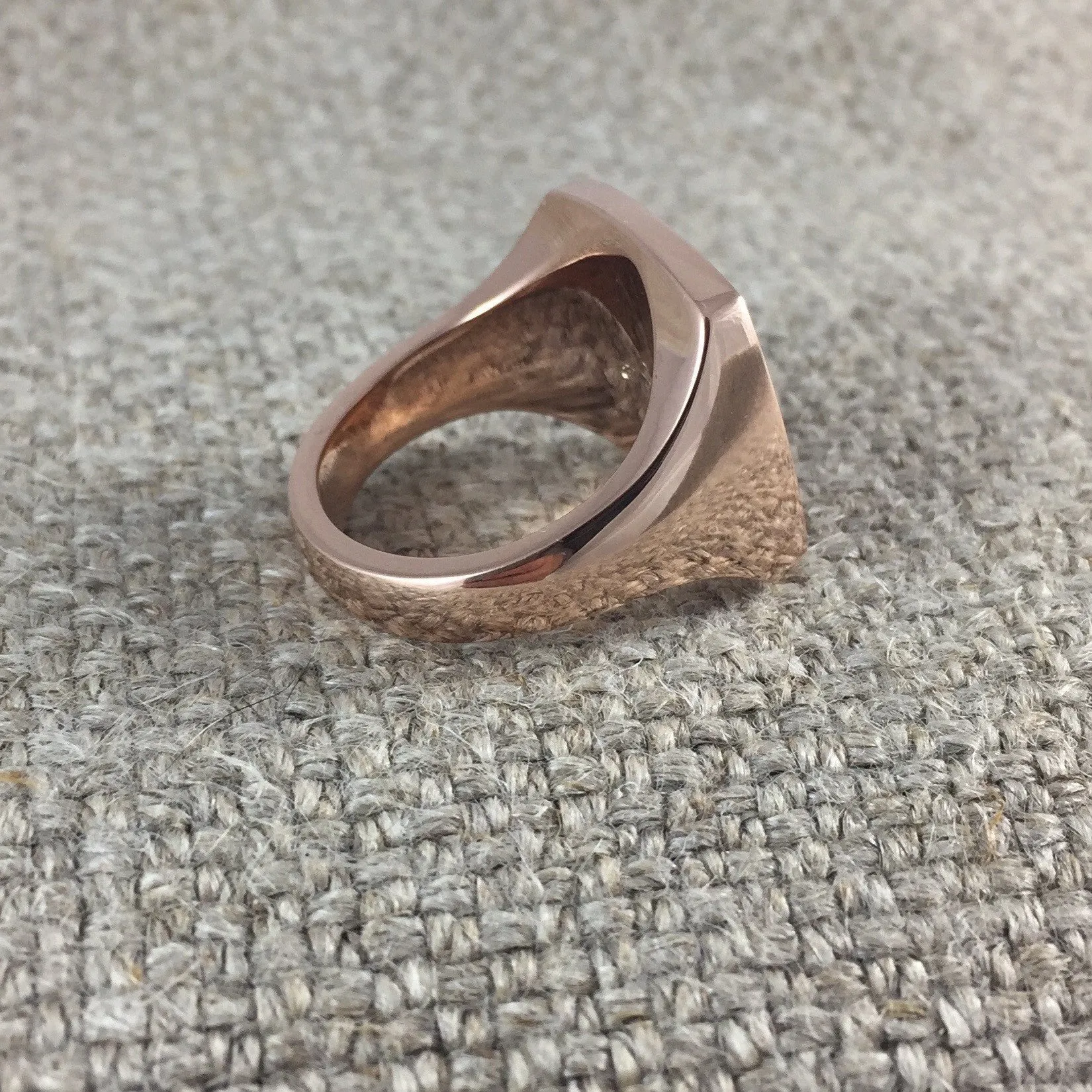 Cushion 18mm x 18mm - 18 Carat Rose Gold Signet Ring