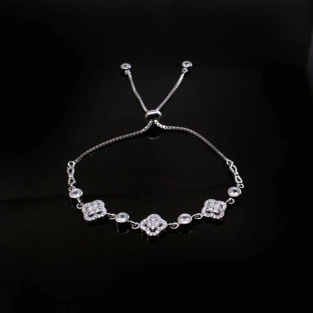 Cute Real 925 Sterling Silver platinum finish Bracelet for Girls