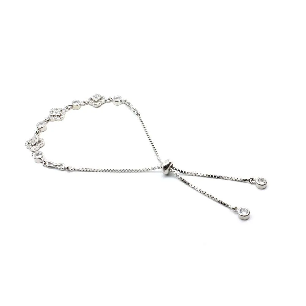 Cute Real 925 Sterling Silver platinum finish Bracelet for Girls