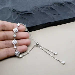 Cute Real 925 Sterling Silver platinum finish Bracelet for Girls