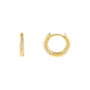 CZ Wrapped Huggie Earring