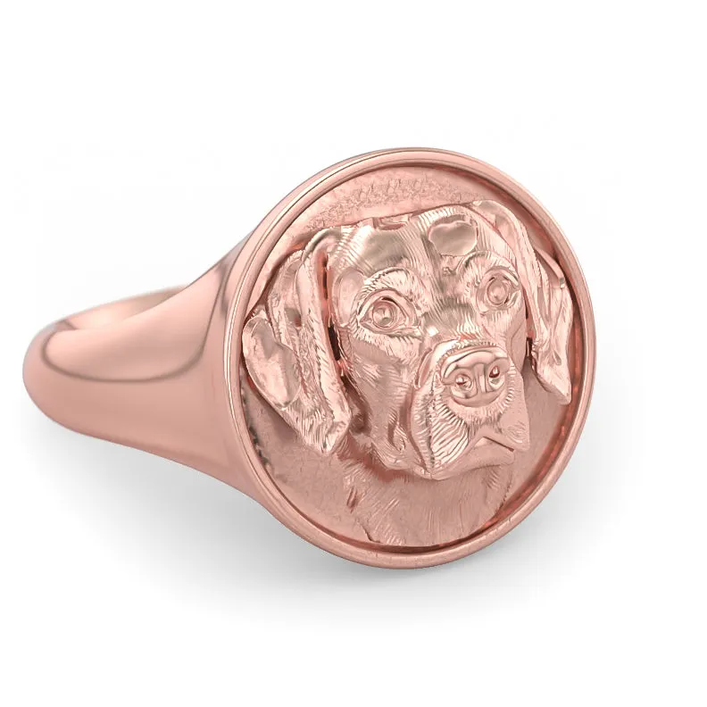 Dalmatian Classic Round Signet Ring