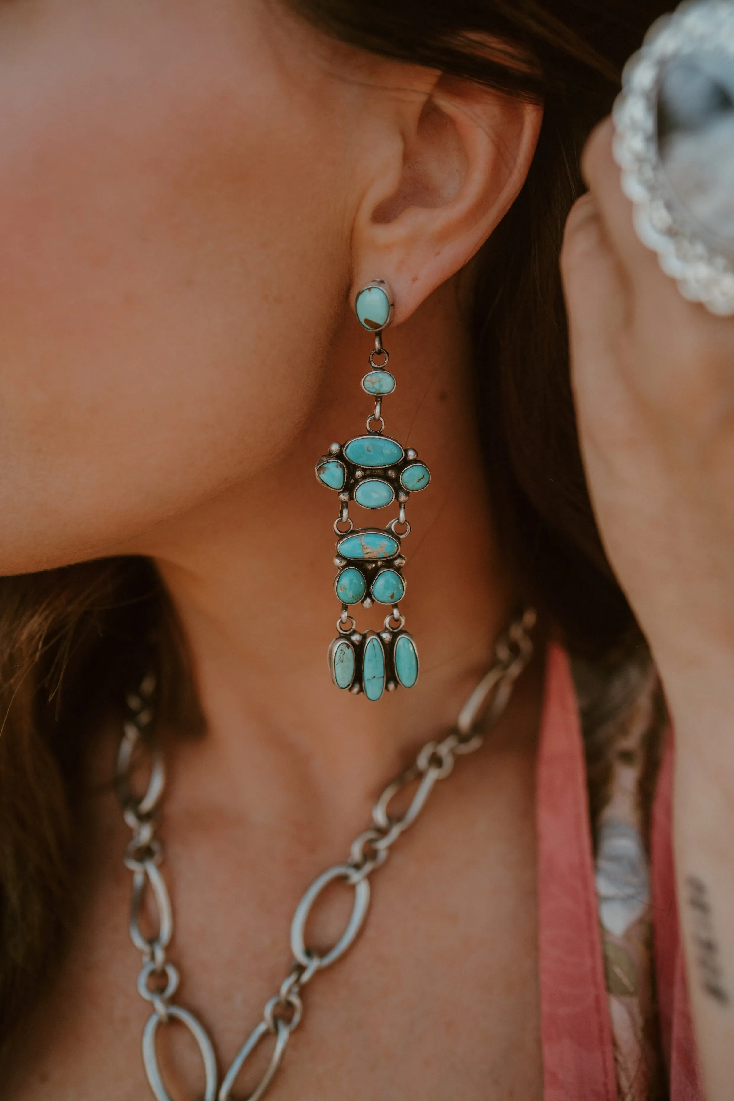Dana Earrings | Turquoise Chandelier No. 01