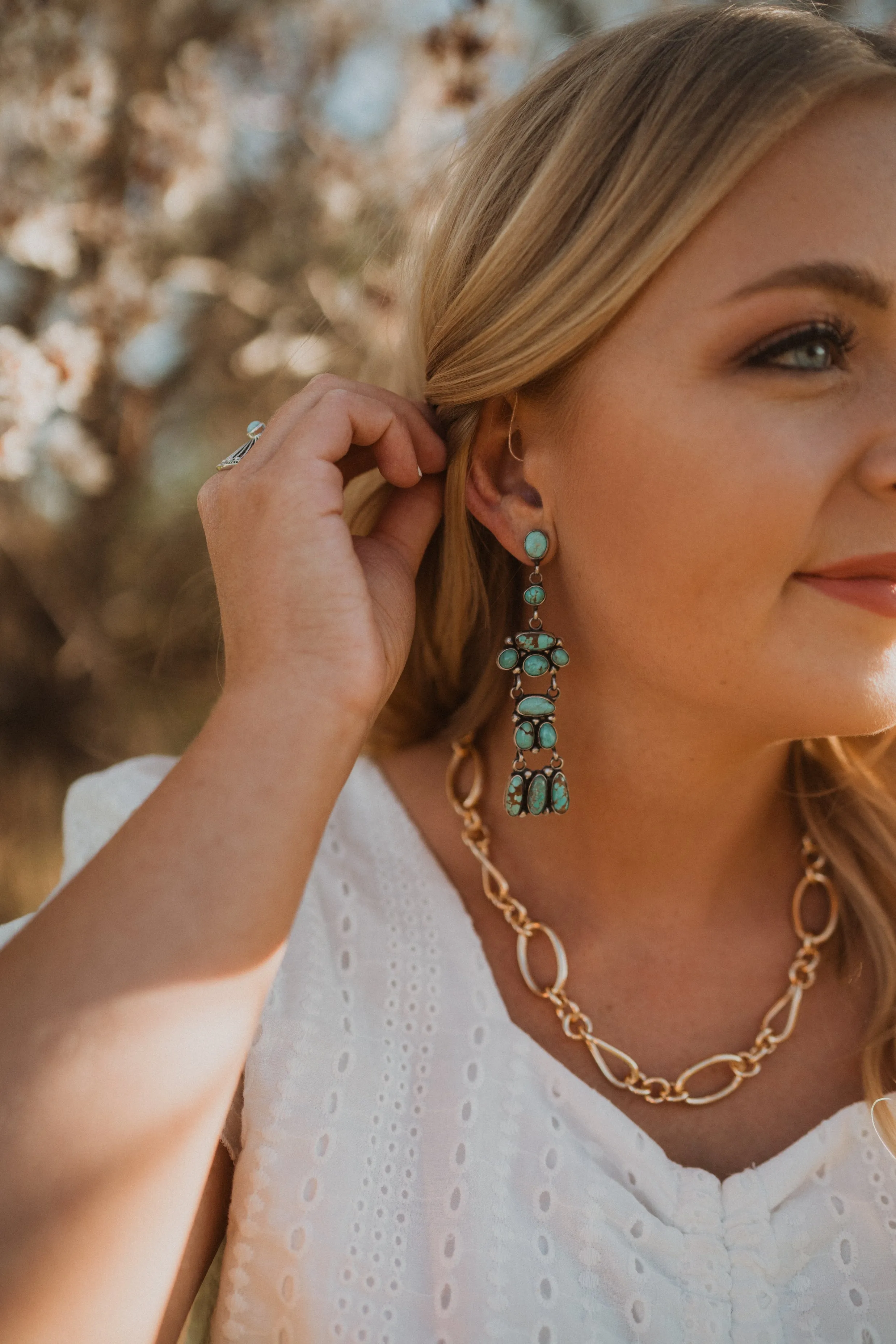 Dana Earrings | Turquoise Chandelier No. 01