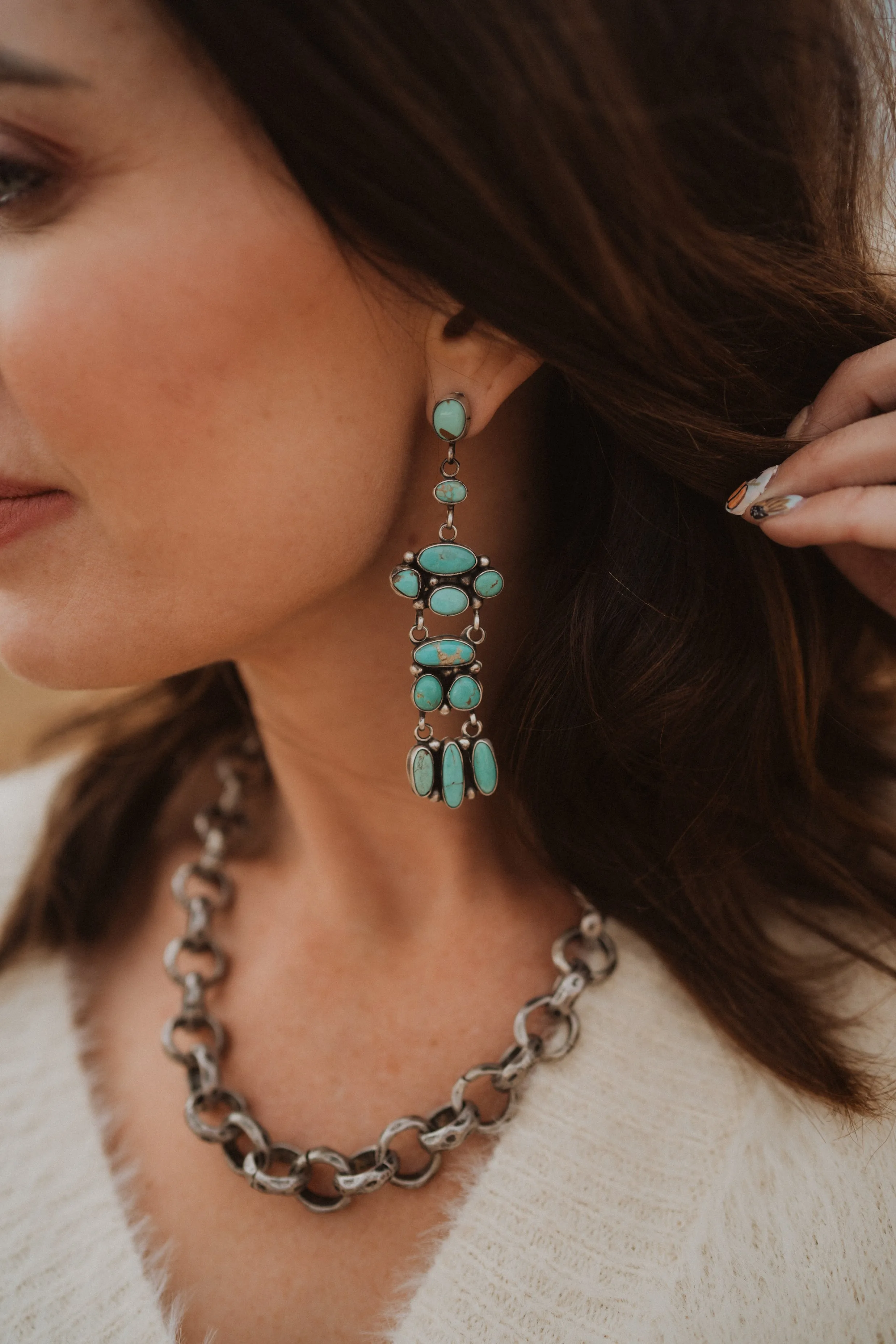 Dana Earrings | Turquoise Chandelier No. 01