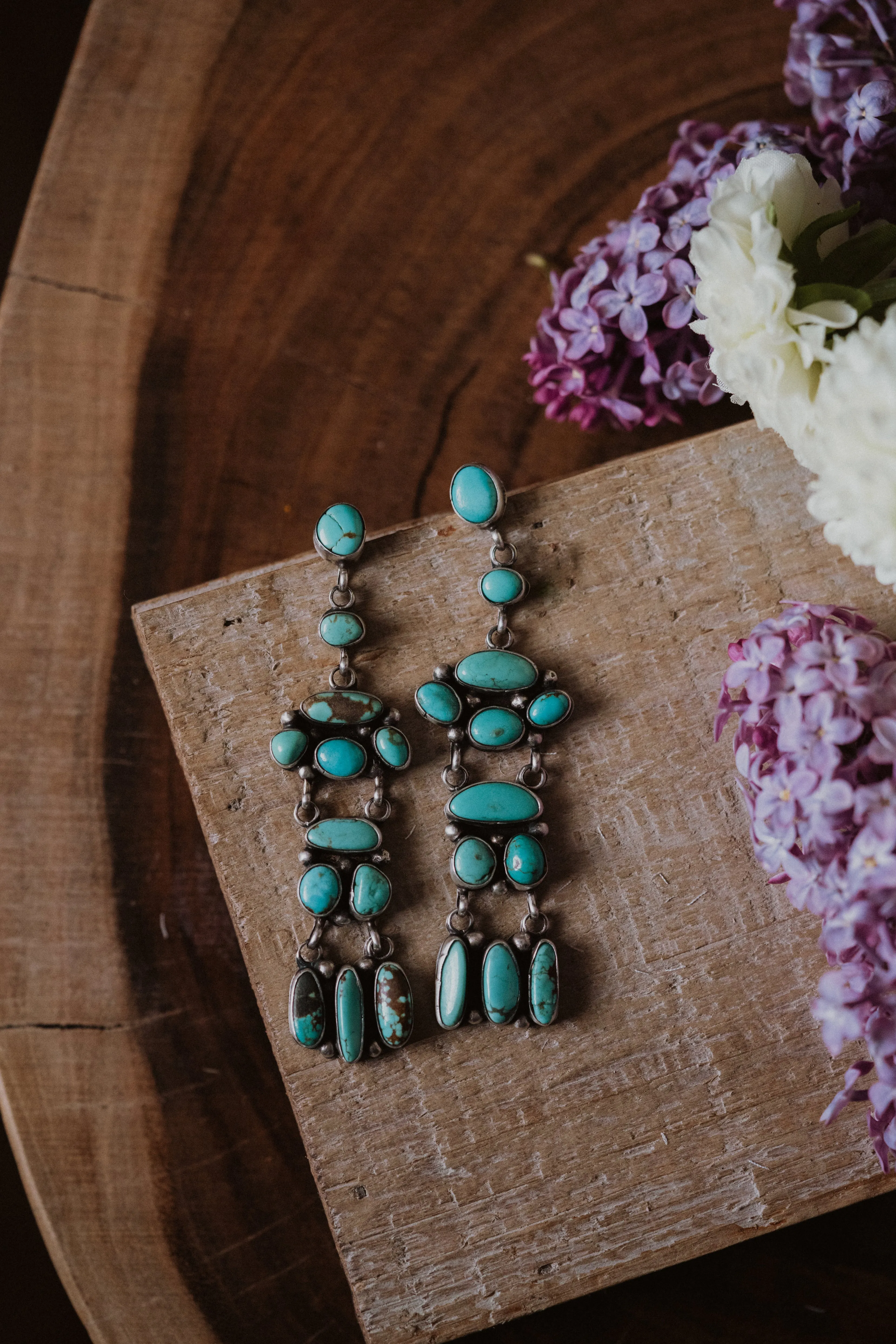 Dana Earrings | Turquoise Chandelier No. 01