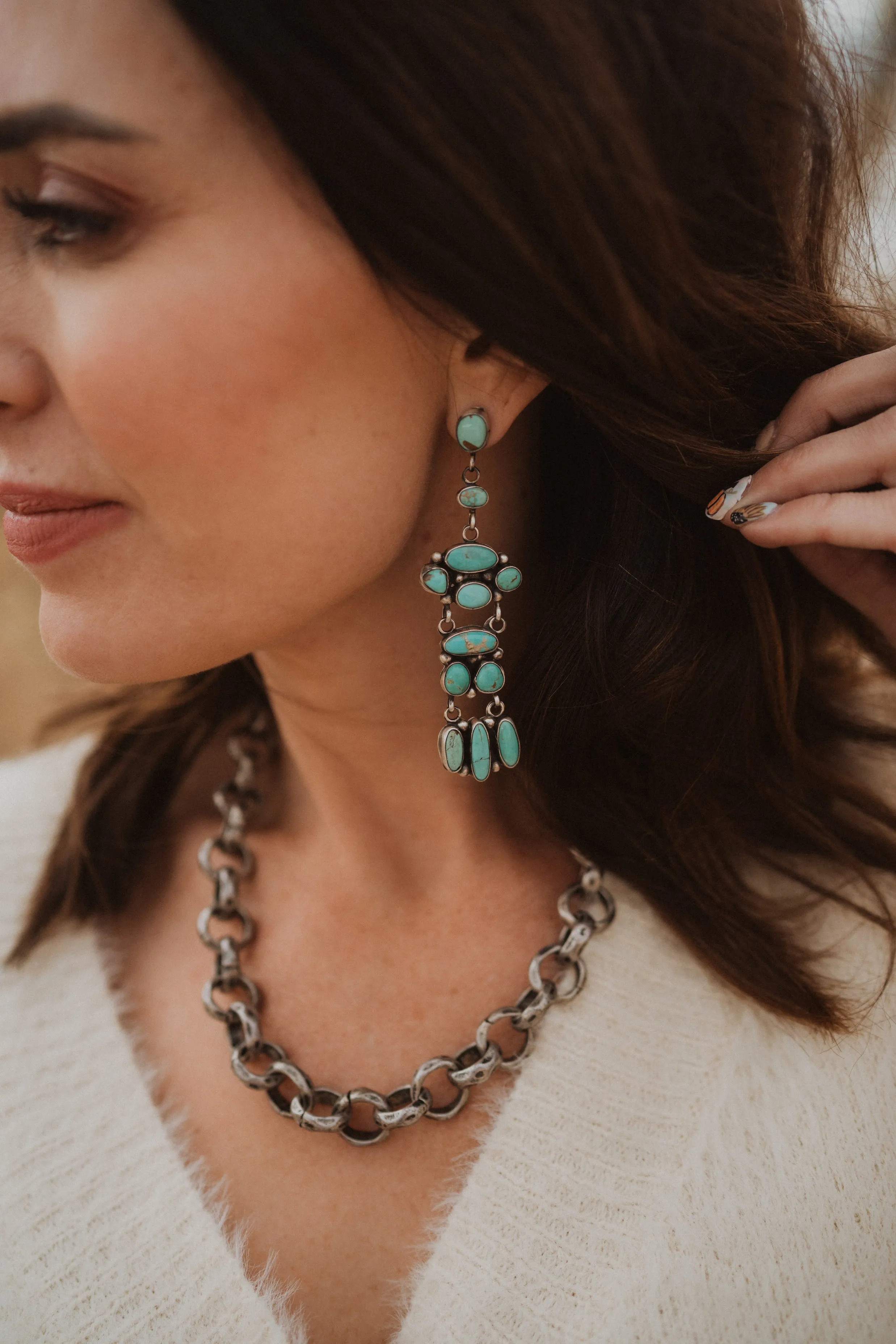 Dana Earrings | Turquoise Chandelier No. 01