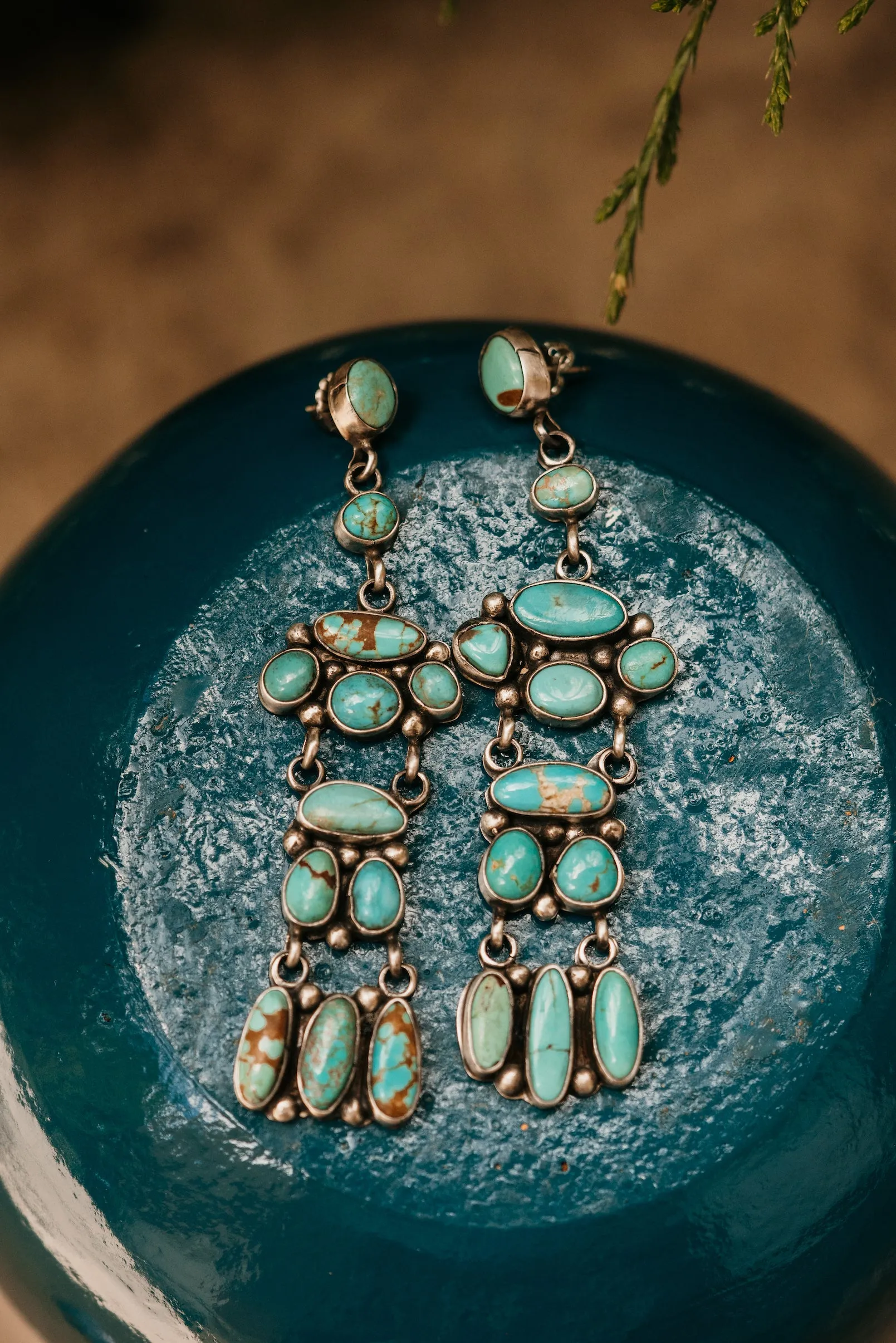 Dana Earrings | Turquoise Chandelier No. 01