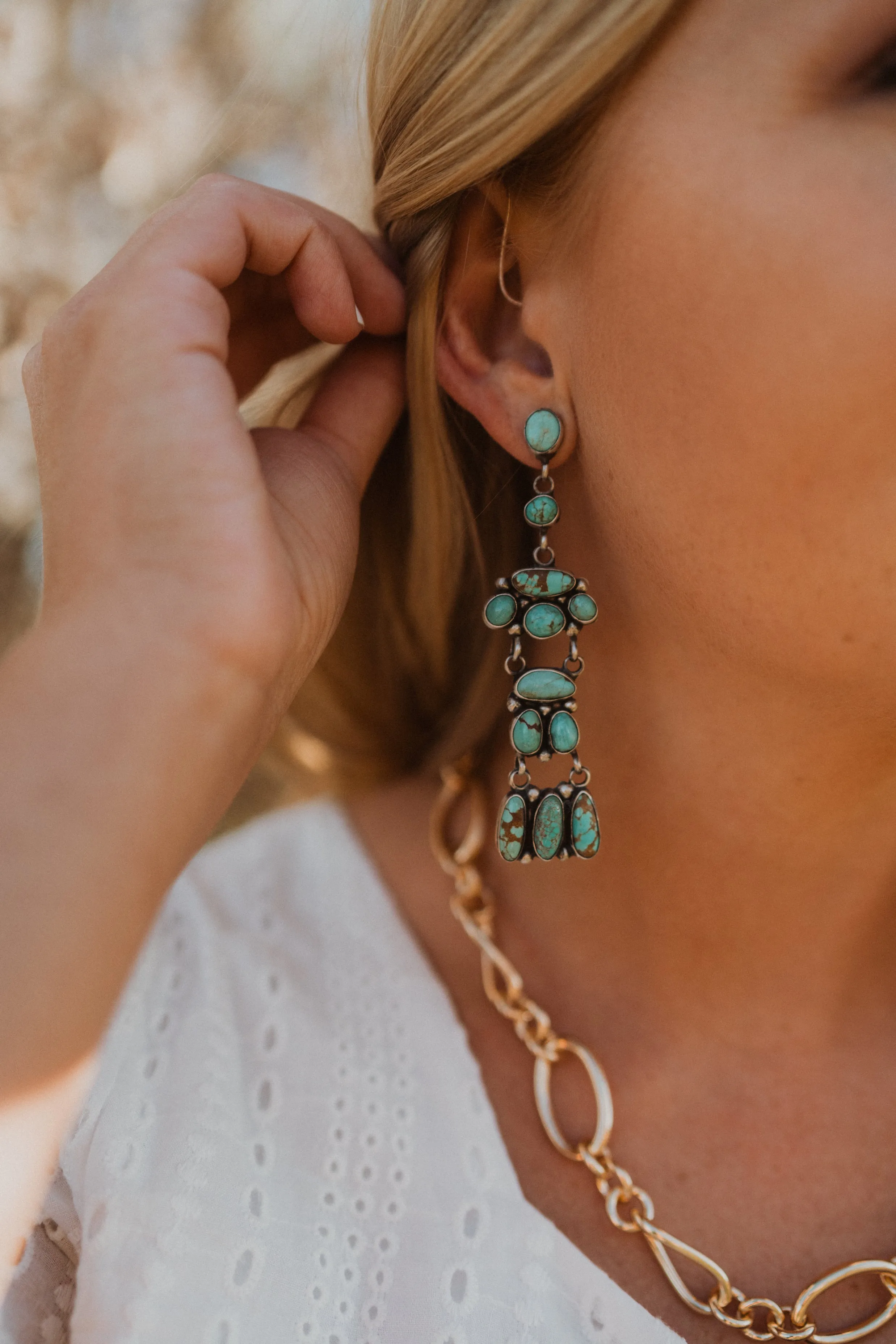 Dana Earrings | Turquoise Chandelier No. 01