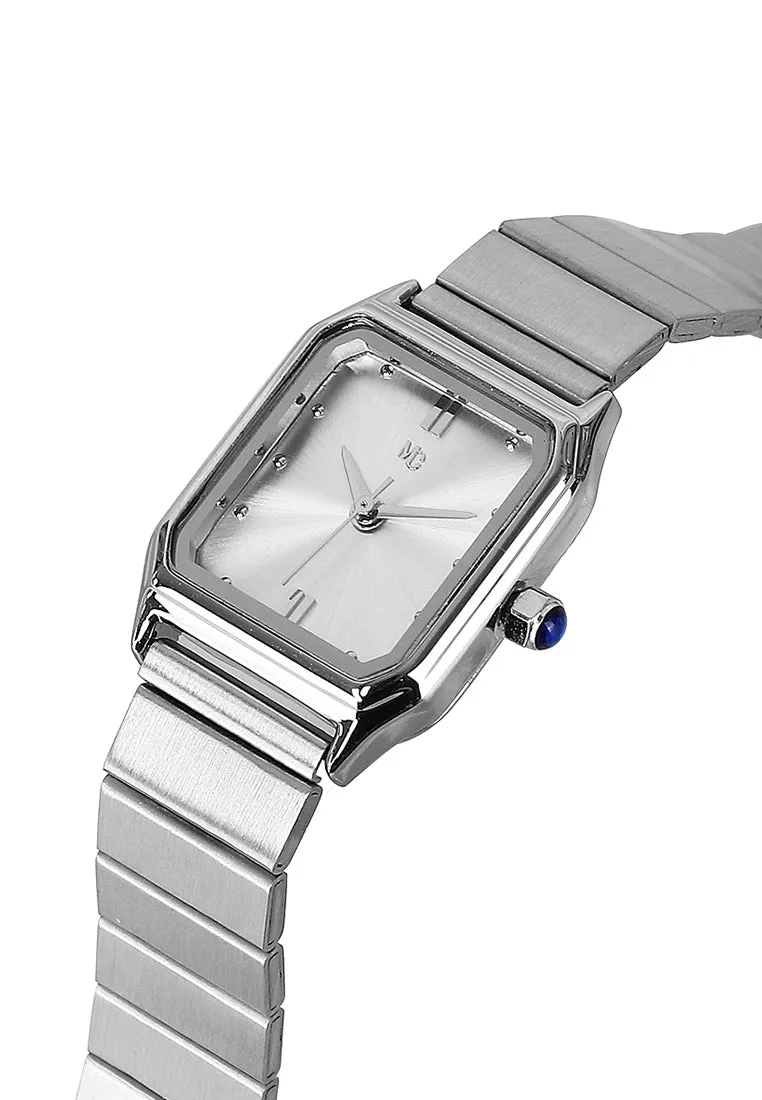 Dana Silver Stainless Steel Analog Watch (Silver)