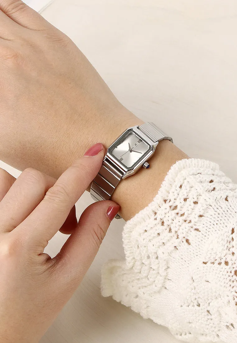 Dana Silver Stainless Steel Analog Watch (Silver)