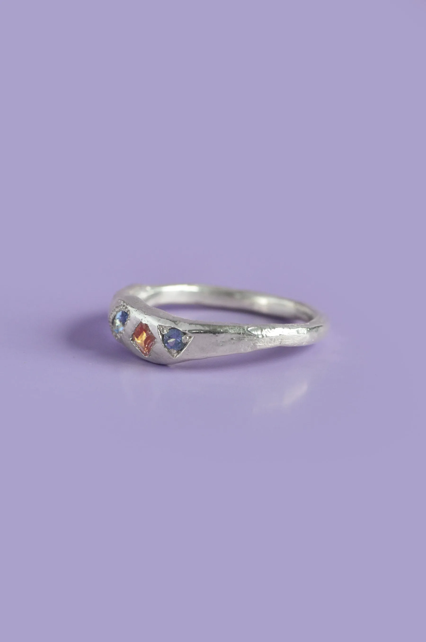 Dancer Sapphire Silver Ring 812-2