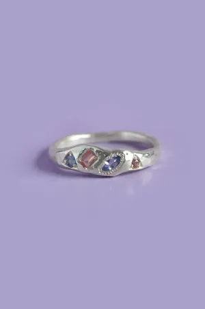 Dancer Sapphire Silver Ring 812-2