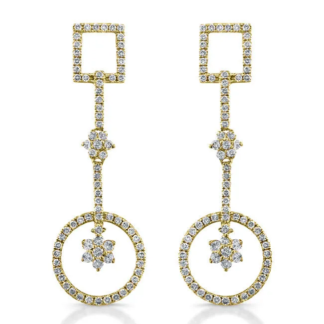 Dangling Diamond Earrings