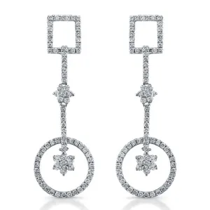 Dangling Diamond Earrings