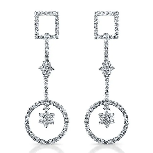 Dangling Diamond Earrings