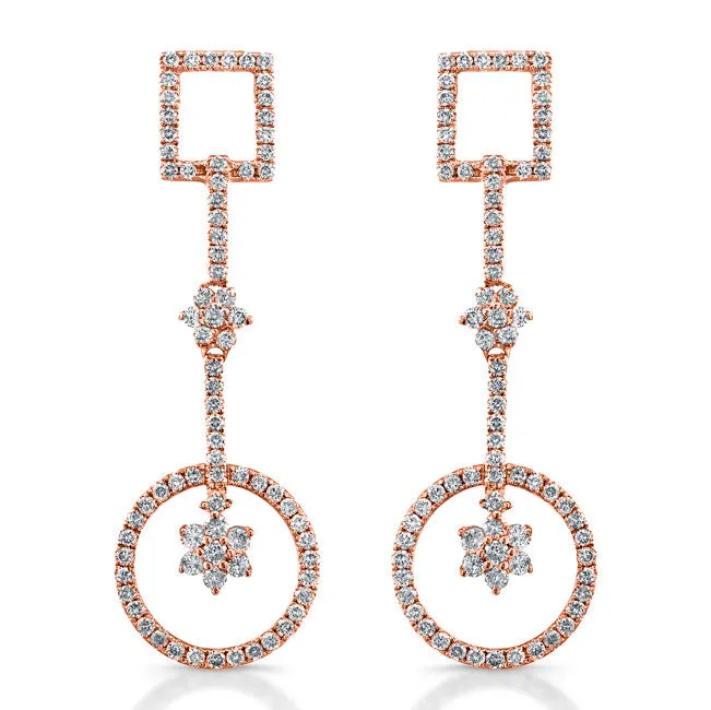 Dangling Diamond Earrings