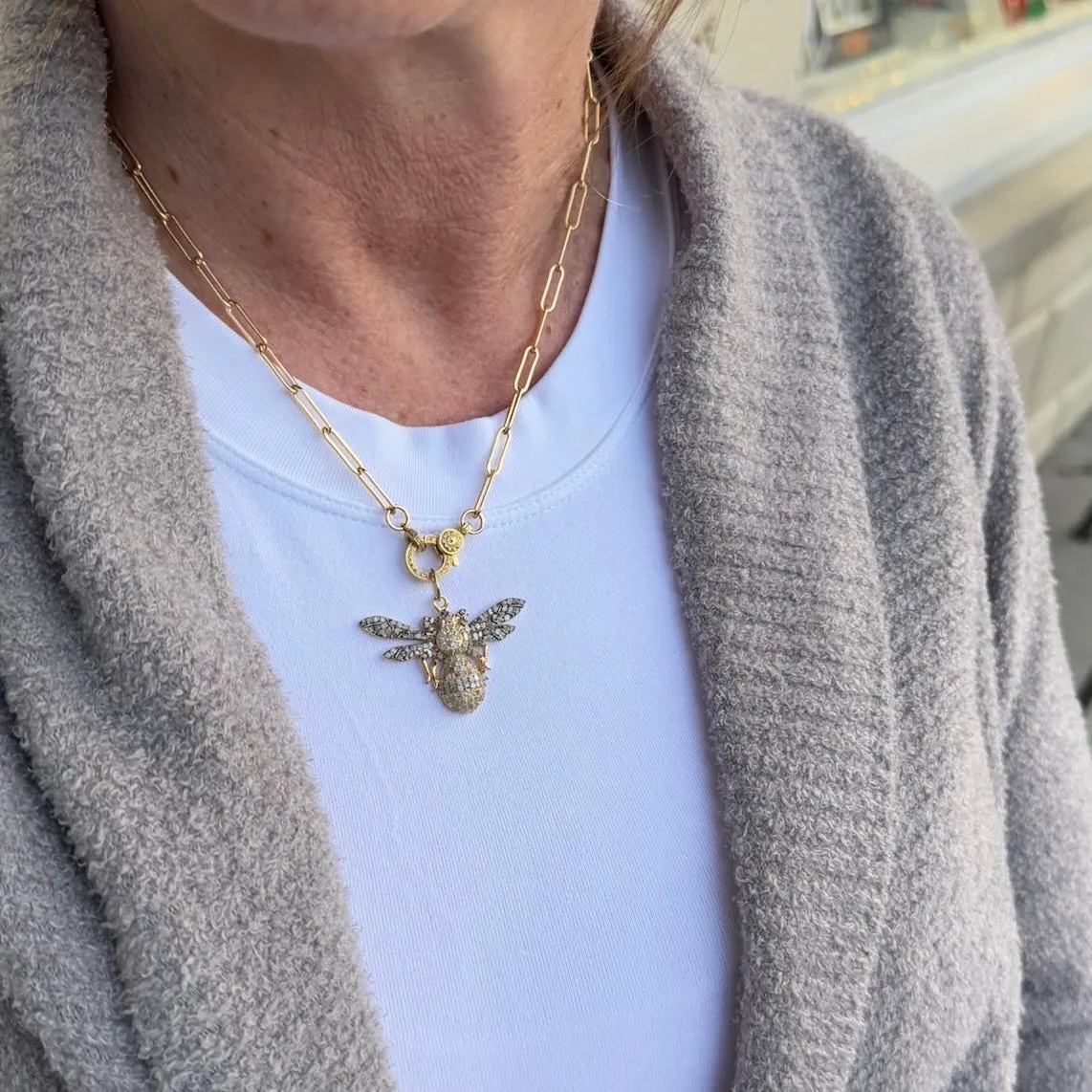 Diamond Bee Harmony Pendant