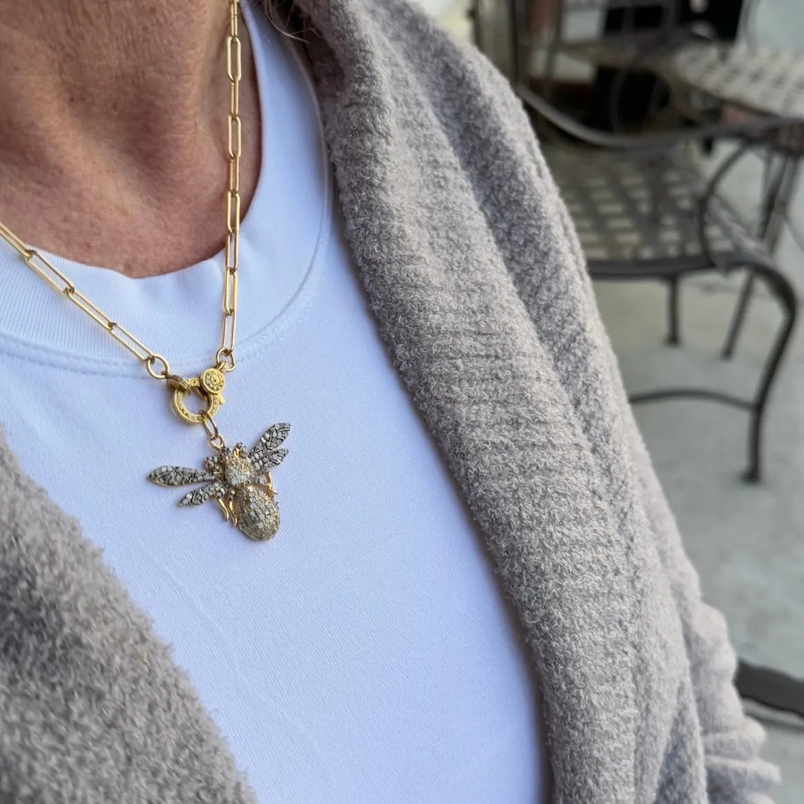 Diamond Bee Harmony Pendant