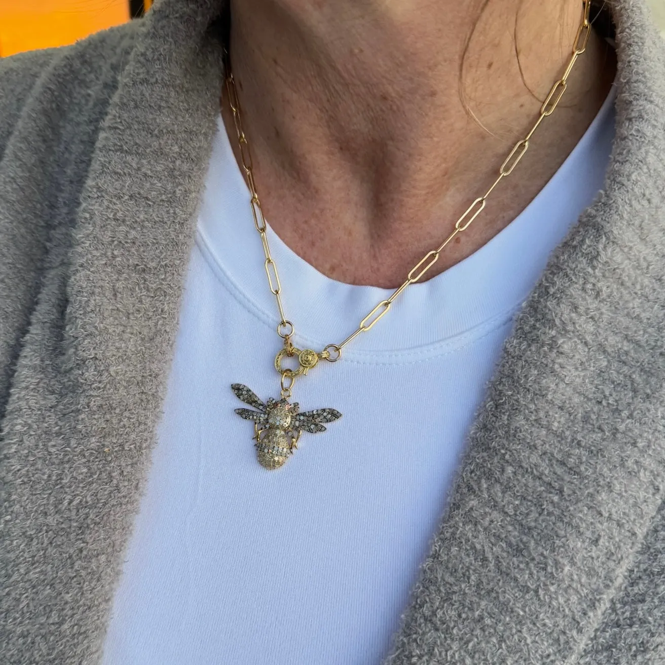Diamond Bee Harmony Pendant